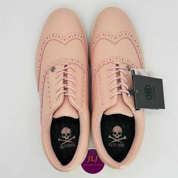 G/Fore Women's Brogue Gallivanter Blush Leather Golf Shoes G4LS22EF08 Size 9 - Picture 8 of 10